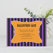 ストライプのハローウィンパーティ招待状 招待状 (スタンド正面)