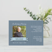 ストライプのバナー追悼通知 招待状 (スタンド正面)