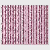 ストライプのバラ模様 ラッピングペーパー (フラット)