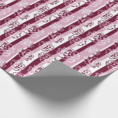 ストライプのバラ模様 ラッピングペーパー (角)