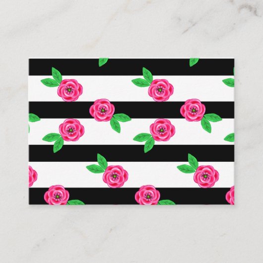 ストライプのバラ 名刺 (正面)