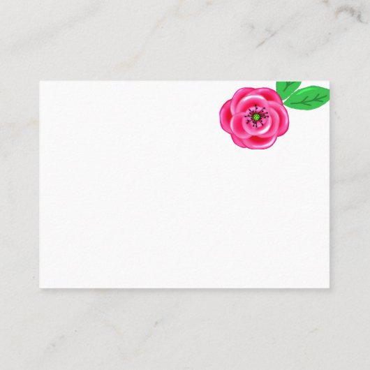 ストライプのバラ 名刺 (裏面)