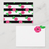 ストライプのバラ 名刺 (正面/裏面)