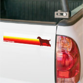 ストライプのバンパーステッカーとのロットワイラー バンパーステッカー (トラック上)