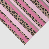 ストライプのヒョウとピンク 薄葉紙 (詳細)