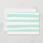 ストライプのビーチ結婚式 サンキューカード (裏面)
