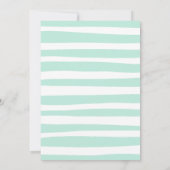 ストライプのビーチ結婚式 招待状 (裏面)