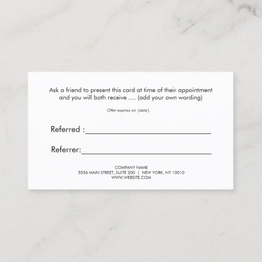 ストライプのフェイク金ゴールドと黒の赤いハート紹介 紹介カード (裏面)