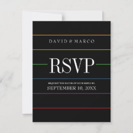 ストライプのプライドカラー RSVP ゲイウェディング