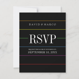 ストライプのプライドカラー RSVP ゲイウェディング