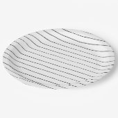 ストライプのプレート ペーパープレート (アングル)
