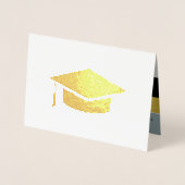 ストライプのモダン卒エレガント業 箔カード (正面)