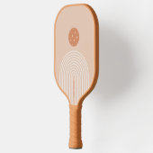 ストライプのモダンArchニュートラルカラーカスタム文字 ピックルボールラケット (左)