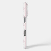 ストライプのモノグラムにピンクのコケットボウ Case-Mate iPhoneケース (裏面 / 右)