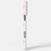ストライプのモノグラムにピンクの可愛いリボン Case-Mate iPhoneケース (裏面 / 右)