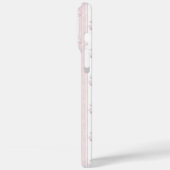 ストライプのモノグラムにピンクの可愛いリボン Case-Mate iPhoneケース (裏面 / 左)