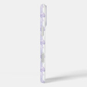 ストライプのモノグラムに紫のコケットボウズ Case-Mate iPhoneケース (裏面 / 右)