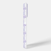 ストライプのモノグラムに紫の可愛らしいリボン Case-Mate iPhoneケース (裏面 / 右)