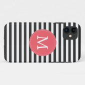 ストライプのモノグラムのIphone白黒5/5Sの箱 Case-Mate iPhoneケース (裏面(横))