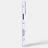 ストライプのモノグラム入り紫のクォケットボウズ Case-Mate iPhoneケース (裏面 / 右)