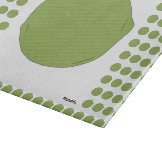 ストライプのライム カッティングボード (角)