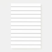 ストライプのリストに書入る白灰色の線 ポストイット (正面)