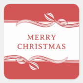 ストライプのリボン スクエアシール (正面)