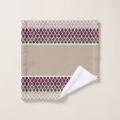 ストライプのレース模様のバスタオルセット バスタオルセット (ウォッシュタオル)