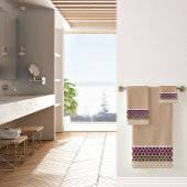 ストライプのレース模様のバスタオルセット バスタオルセット