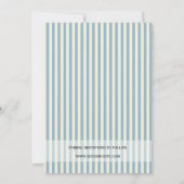 ストライプのヴィンテージ写真の保存結婚日 招待状 (裏面)