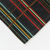 ストライプの三角形(黒のイニシャル付き) フリースブランケット (角)