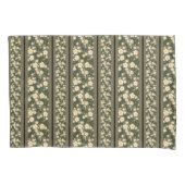 ストライプの優美な花ほこりまみれの背景 枕カバー (正面左)