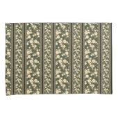 ストライプの優美な花ほこりまみれの背景 枕カバー (正面右)