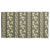 ストライプの優美な花ほこりまみれの背景 枕カバー (正面左)