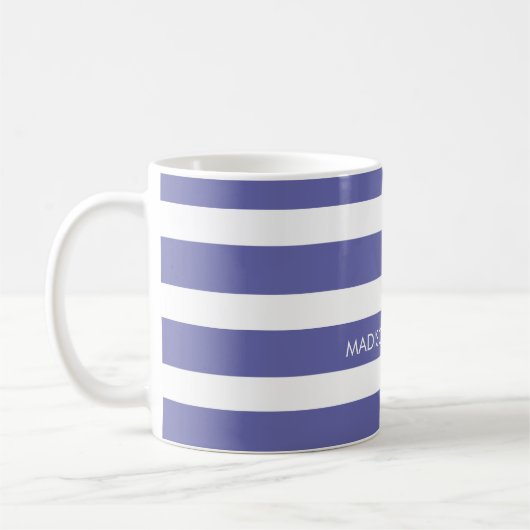 ストライプの名入れコーヒーマグ コーヒーマグカップ (左)