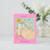 ストライプの少女と患者 ポストカード (スタンド正面)