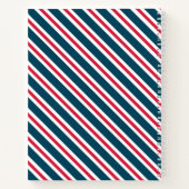 ストライプの帆船スパイラパーソナライズされたル手帳 ノートブック (裏面)