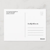 ストライプの感謝してい | 金フェイク箔ありがとう ポストカード (裏面)