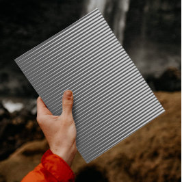 ストライプの抽象芸術パターンプロフェッショナルグレーデザイン ポケットフォルダー