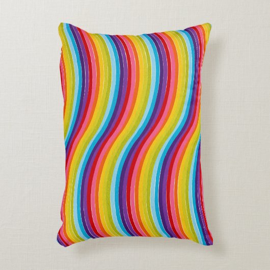 ストライプの抽象芸術 アクセントクッション (正面(垂直))