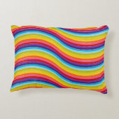 ストライプの抽象芸術 アクセントクッション (裏面)