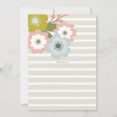 ストライプの春招待状 招待状 (裏面)