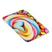 ストライプの棒つきキャンデー数々の色のスマート マグネット (右側)