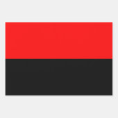 ストライプの水玉模様赤と黒 ラッピングペーパーシート (正面)