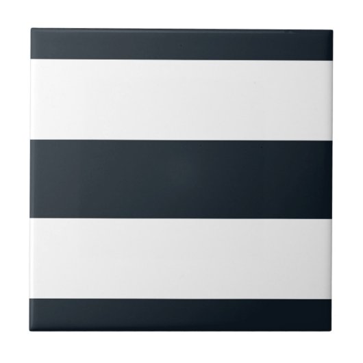 (ストライプの白と黒) タイル (正面)