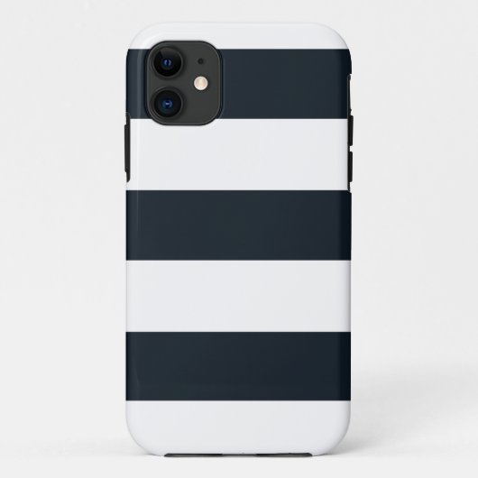 (ストライプの白と黒) Case-Mate iPhoneケース (裏面)