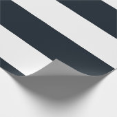 (ストライプの白黒)カスタマイズ可能 ラッピングペーパー (角)