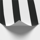 (ストライプの白黒) |対角線)任意のサイズのカスタム ラッピングペーパー (角)