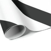 (ストライプの白黒) |対角線)任意のサイズのカスタム ラッピングペーパー (ロールコーナー)