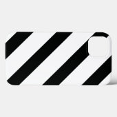 (ストライプの白黒) |対角線)任意のサイズのカスタム Case-Mate iPhoneケース (裏面 (横))